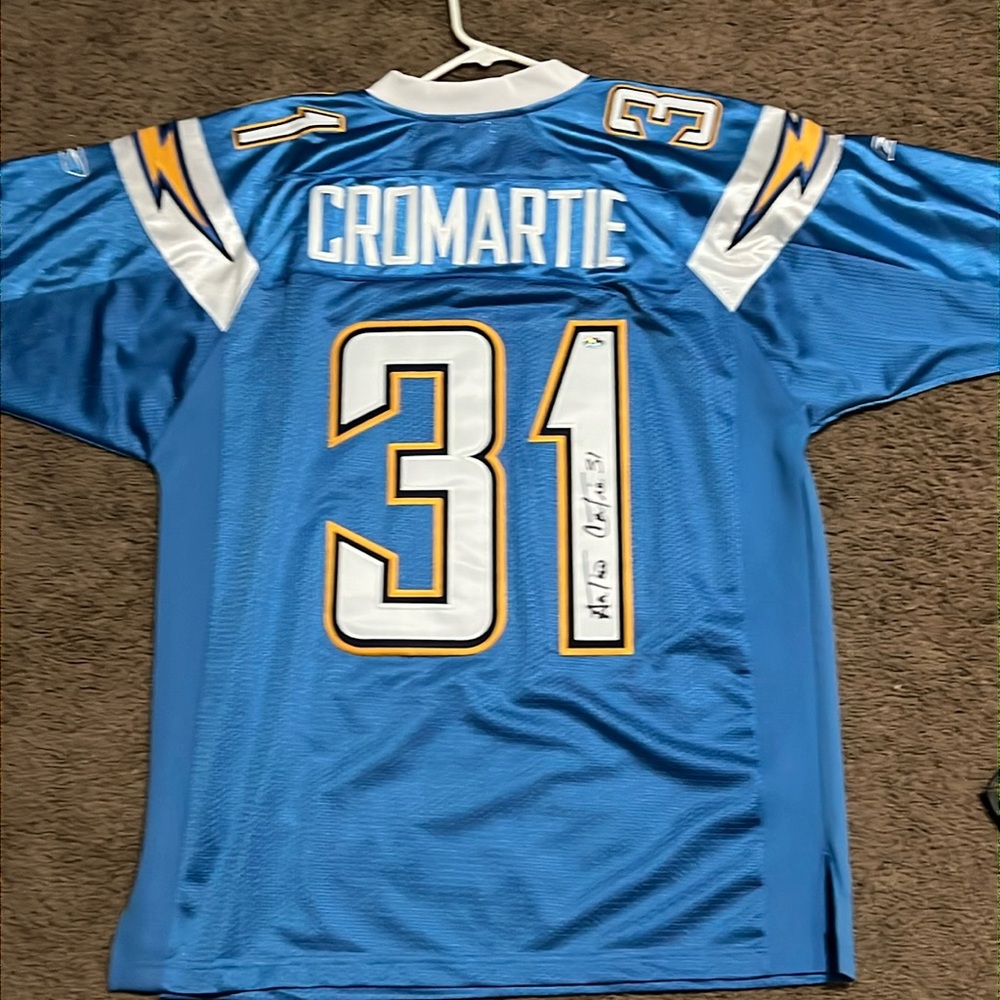 Signed Antonio Cromartie Powder Blue Chargers Jersey